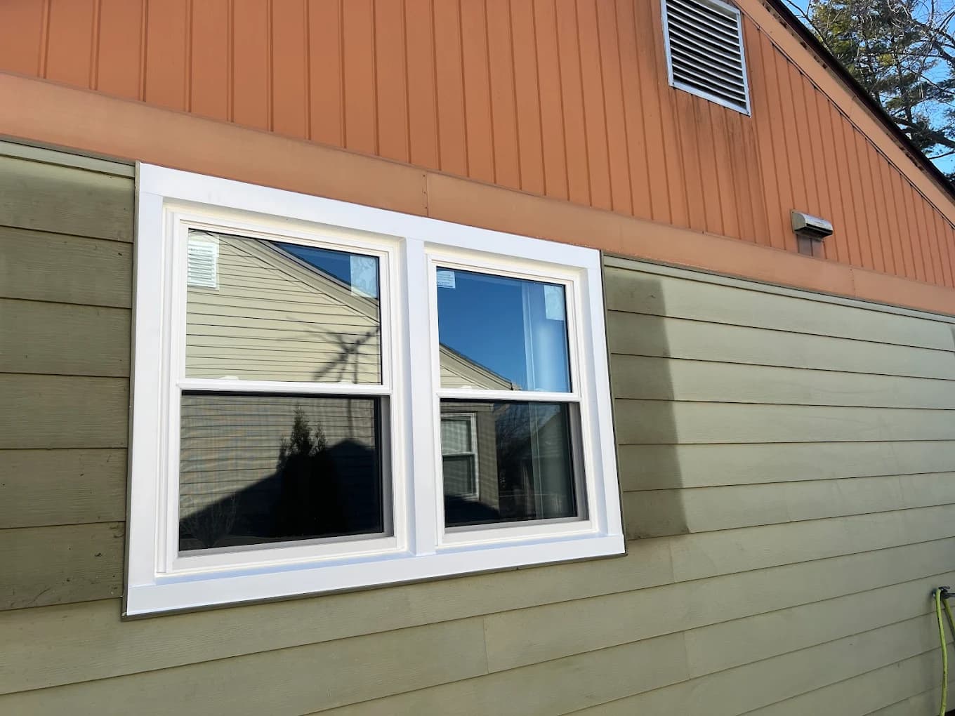 Double casement window installation in Rockford, IL